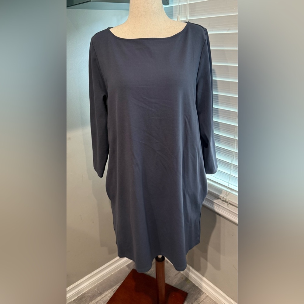 H&M Chic Blue Long Sleeve Dress